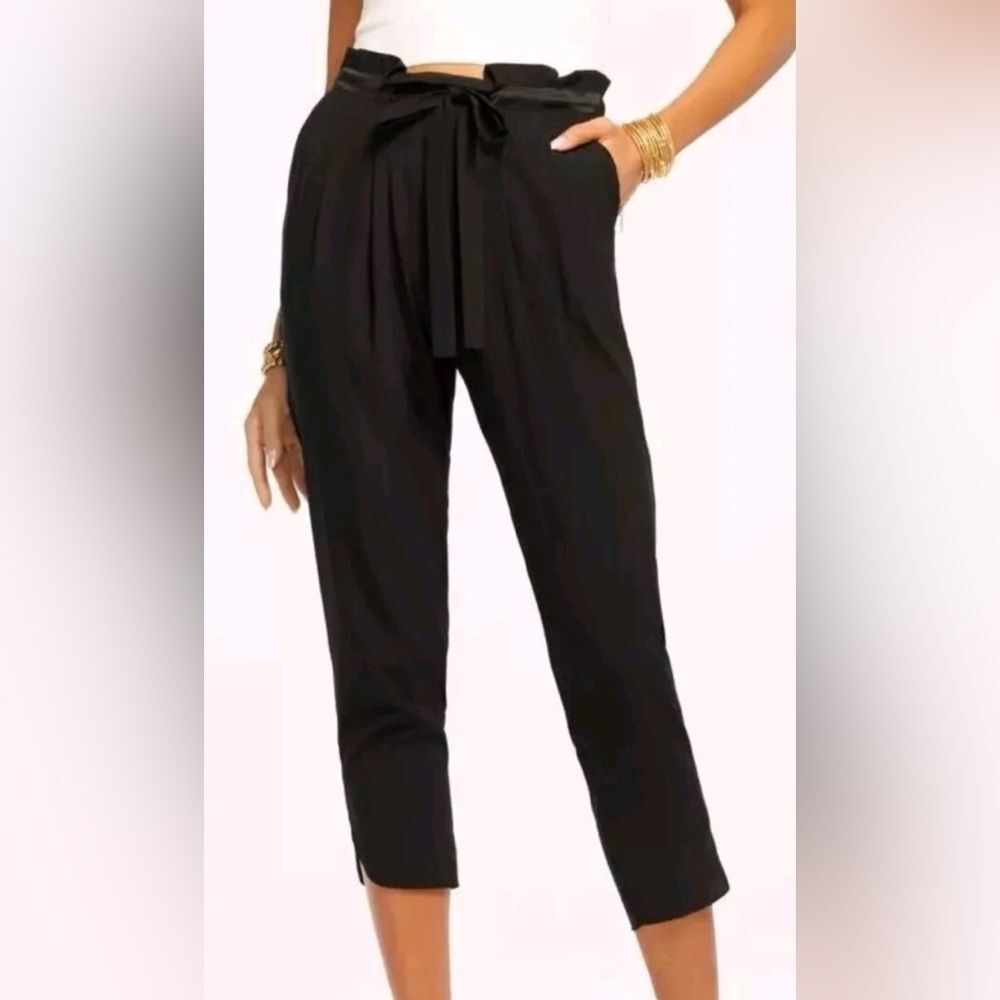 Ramy Brook Allyn Silk Blend Pants Paperbag Waist
